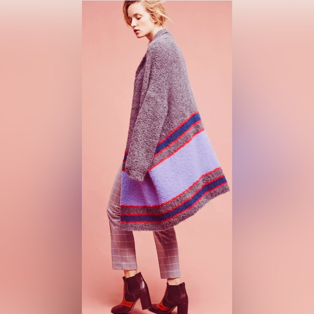 Anthropologie Harare Alpaca Wool Bonfire Cardigan size S-XS Good Used Condition